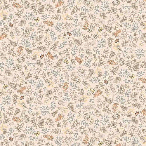 Little Ones M192C Foliage Coral Patchwork Fabric