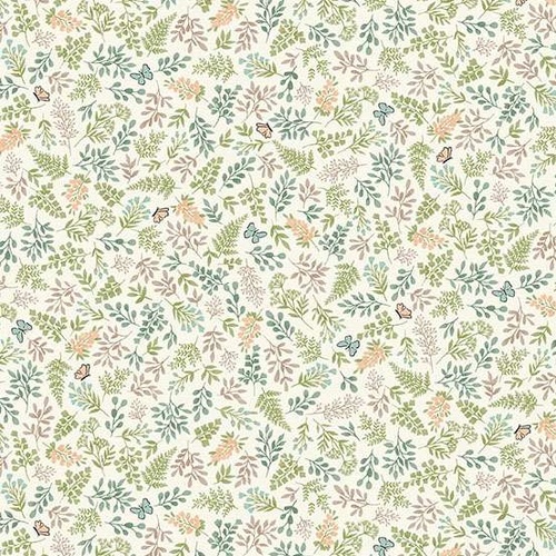 Little Ones M192Q Foliage Cream Patchwork Fabric