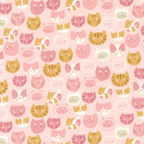 Here Kitty Kitty Cat Pink 20830 17 Quilting Fabric 