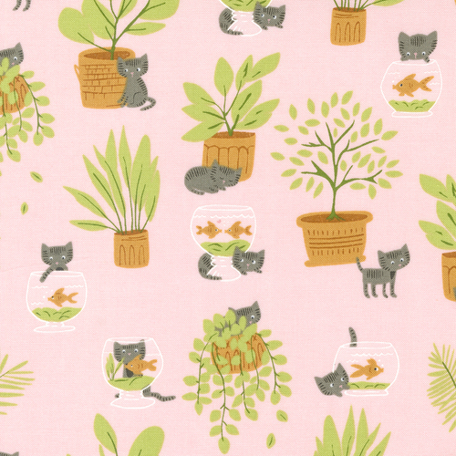 Here Kitty Kitty Pink 20831 17 Quilting Fabric 