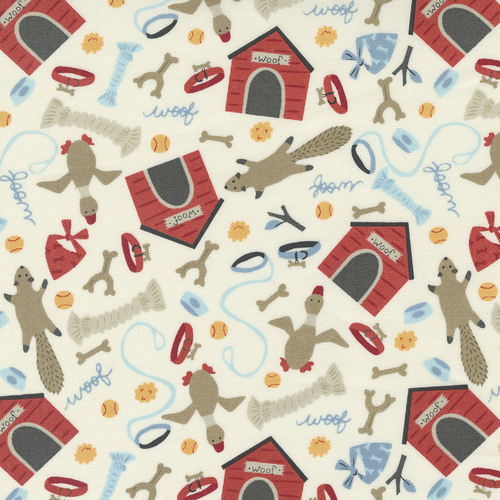 Dog Daze Cream 20841 11 Quilting Fabric 