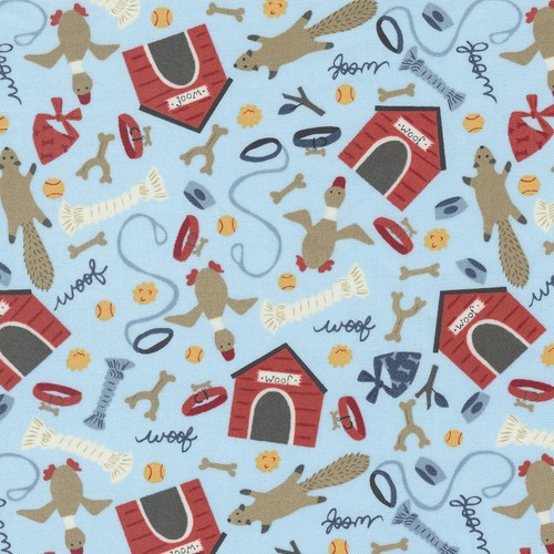 Dog Daze Sky 20841 15 Quilting Fabric 