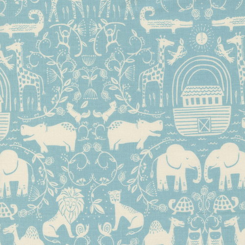 Noahs Ark Two By Two Sky 20871 17 Quilting Fabric