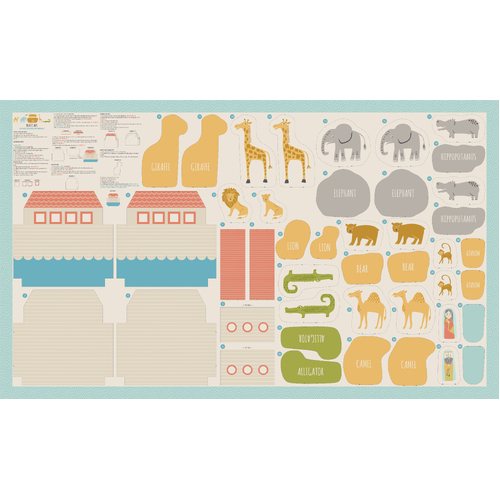 Noahs Ark Cut Sew Panel Cloud 20876 11 Quilting Panel