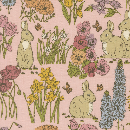 My Secret Garden Garden Bunnies Landscape & Nature Petal 20982 23 Quilting Fabric
