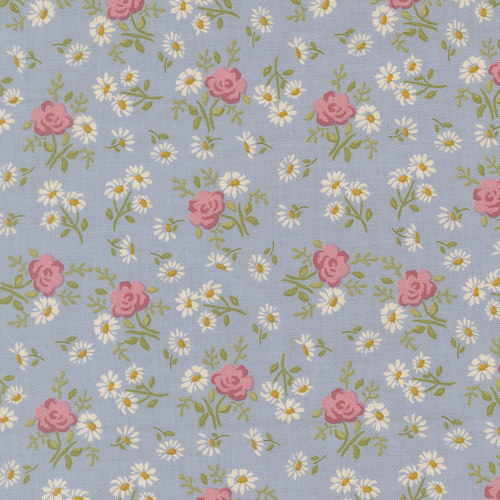 My Secret Garden Rose Garden Small Floral & Daisies Dusk 20985 21 Quilting Fabric