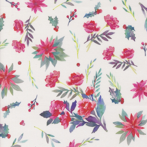 Love and Cheer Snowflake Florals M2183211 Quilting Fabric
