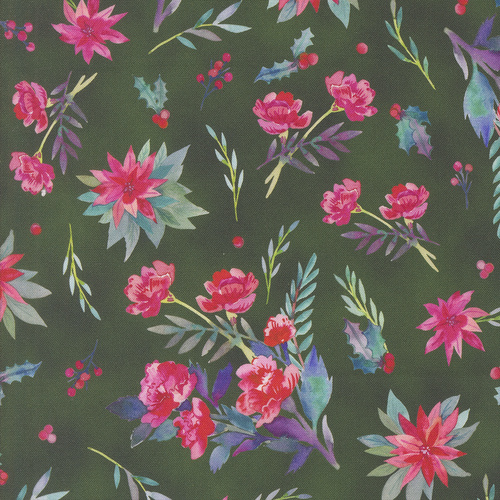 Love and Cheer Evergreen Florals M2183216 Quilting Fabric