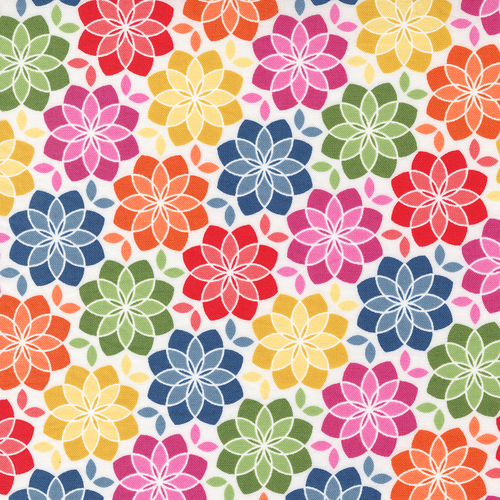 Zinnia Rainbow 24132 11 Quilting Fabric