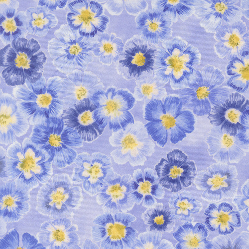 Delphinium Bluebell 24650 13 Auricula Florals Quilting Fabric