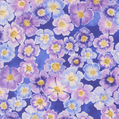 Delphinium Agapanthus 24650 15 Auricula Florals Quilting Fabric