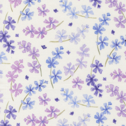 Delphinium Snowdrop 24651 11 Lilac Florals Quilting Fabric