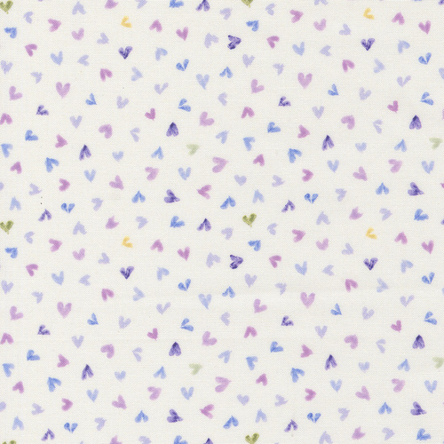 Delphinium Snowdrop 24653 11 Light Hearts Blenders Quilting Fabric