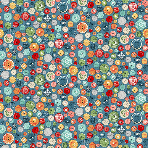 Sewing Room M2504B Buttons Blue