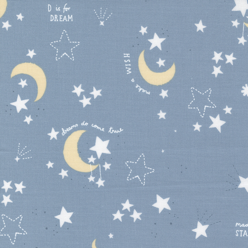 D is for Dream Dark Blue M2512116 Quilting Fabric