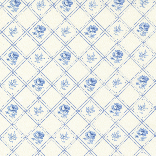 Blueberry Delight Cream 3032 11 Blueberry Rose Checks and Plaids Floral