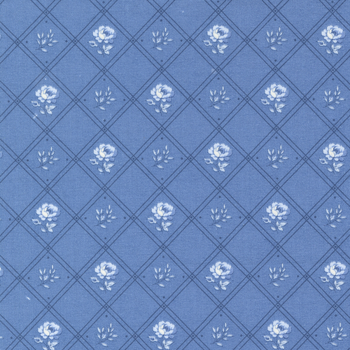 Blueberry Delight Cornflower 3032 14 Rose Checks and Plaids Floral