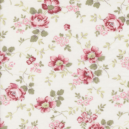 A Very Sweet Christmas Snow 3060 11 Christmas Rose Florals Quilting Fabric