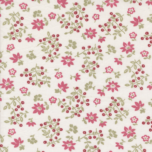 A Very Sweet Christmas Snow 3061 11 Vintage Berries Small Floral Quilting Fabric