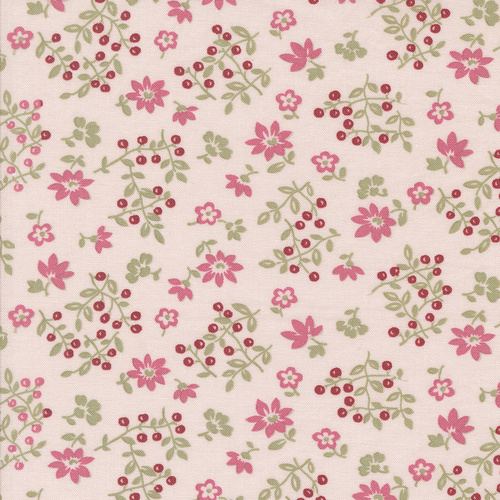 A Very Sweet Christmas Blush 3061 12 Vintage Berries Small Floral Quilting Fabric