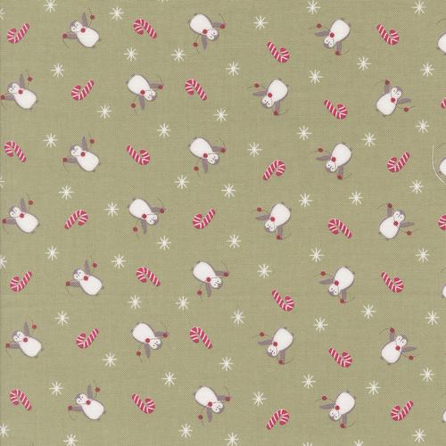 A Very Sweet Christmas Pine 3062 18 Penguin Party Quilting Fabric 
