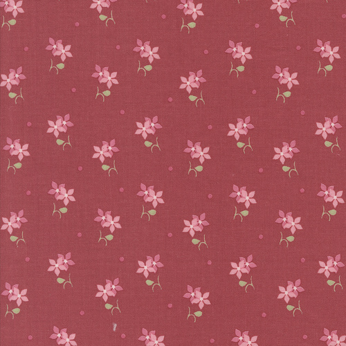 A Very Sweet Christmas Poinsettia 3063 12 Poinsettias Small Floral Dots Quilting Fabric