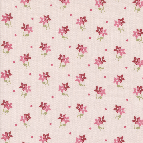 A Very Sweet Christmas Blush 3063 13 Poinsettias Small Floral Dots Quilting Fabric
