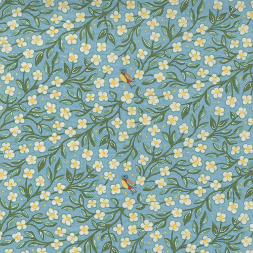 Frankie M3067216 Sincere Bonnie Blue Patchwork Fabric