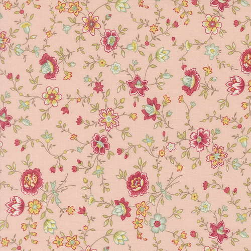 Lyda Rose Pink Flower Vines Florals 3073 18 Quilting Fabric