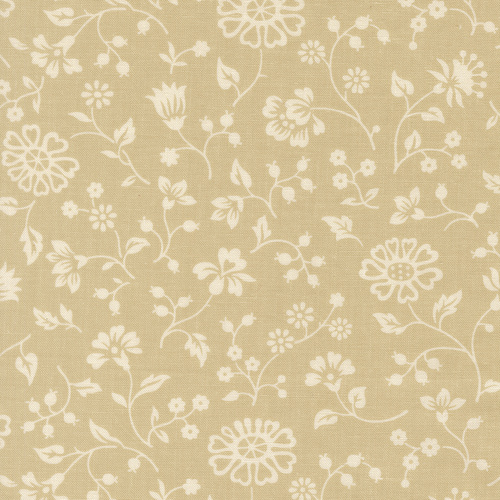 Petals And Polka Dots Linen 3082 13 Fleurs Florals Quilting Fabric