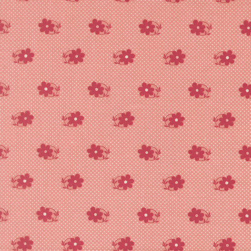 Petals And Polka Dots Blossoms 3083 15 Pinwheels Florals Dots Quilting Fabric