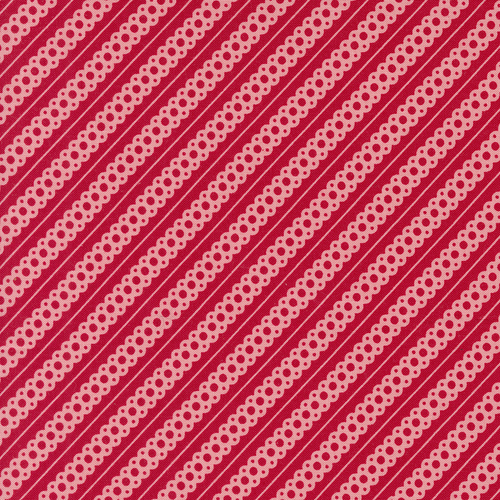 Kitty Christmas Berry 31205 12 Stripe Patchwork Fabric