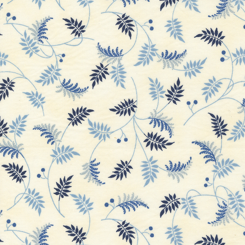 Amelias Blues Ivory 31651 11 Quilting Fabric