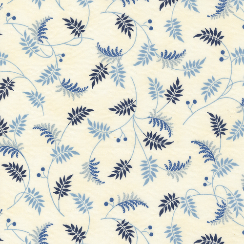Amelias Blues Ivory 31651 11 Quilting Fabric