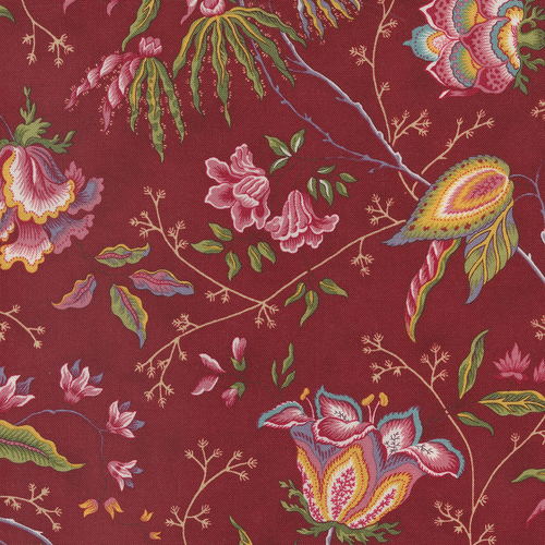 Florences Fancy Fanciful Floral Florals Red 31660 21