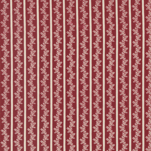 Florences Fancy Trellis Vine Stripes Red 31665 17