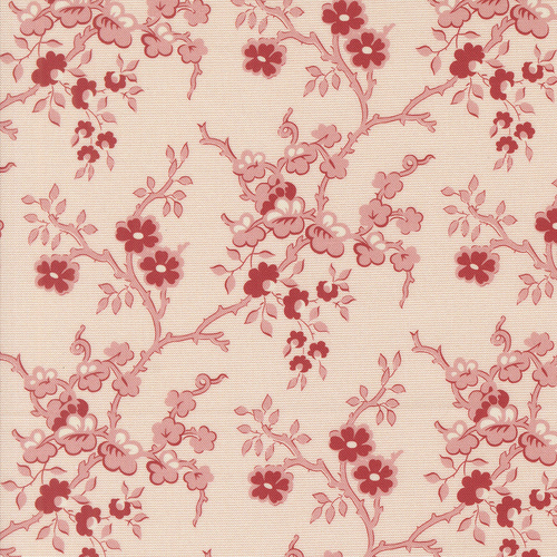 Sallys Stitches Sweet Pink 31710 12 Flowering Quince Florals Vines Patchwork Fabric