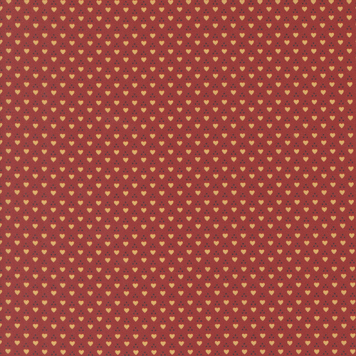 Sallys Stitches Turkey Red 31717 11 Sweetheart Blenders Hearts Dot Patchwork Fabric