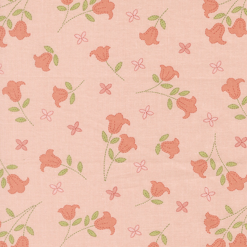 Sunbonnet Pink 31761 15 Embroidered Blooms Florals Quilting Fabric