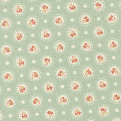 Sunbonnet Dusty Blue 31762 21 Flower Dots Quilting Fabric