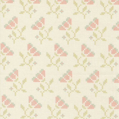 Sunbonnet Porcelain 31764 11 Blooming Stitches Florals Cross Stitch Flower Quilting Fabric