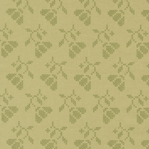 Sunbonnet Pear 31764 18 Blooming Stitches Florals Cross Stitch Flower Quilting Fabric