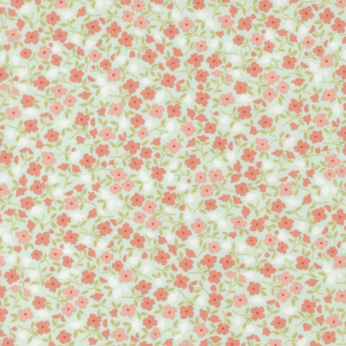Sunbonnet Pale Blue 31766 19 Wild Blooms Small Floral Quilting Fabric