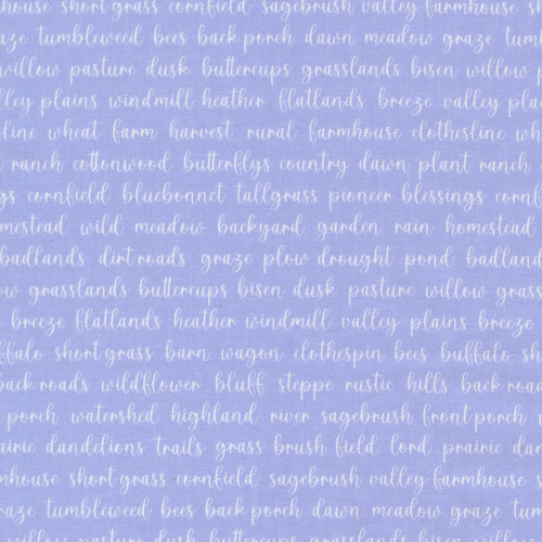 Pastel Prairie Sky 31784 21 Words Text & Words Patchwork Fabric