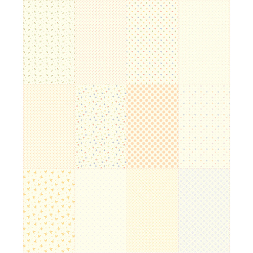 Pastel Prairie Porcelain 31789 11 Low Volume Sampler 36" x 44" Panel