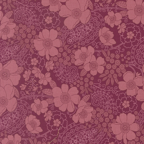 Chelsea Garden Mulberry 33852 16 Garden Party Paisley Quilting Fabric