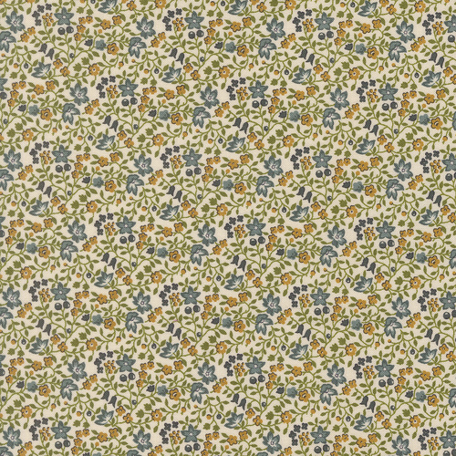 Chelsea Garden Porcelain Peacoc 33857 24 Ambling Vine Small Floral Quilting Fabric