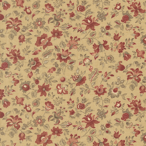 Le Jardin Rouge Clemenceau Oyster 36154 15 Quilting Fabric