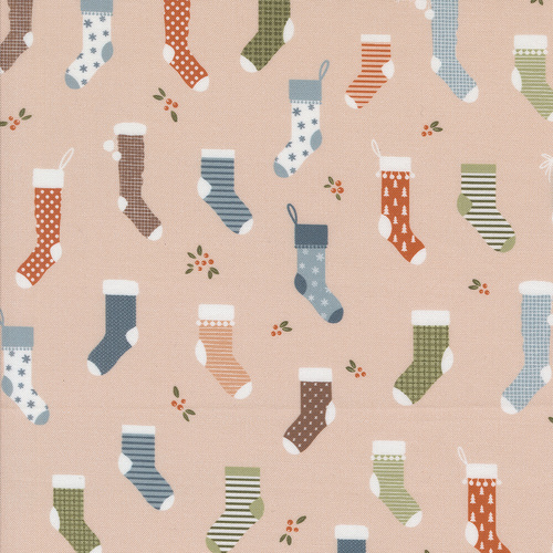 Purrfect Christmas Bubblegum 39041 20 Sweet Stockings Christmas Patchwork Fabric