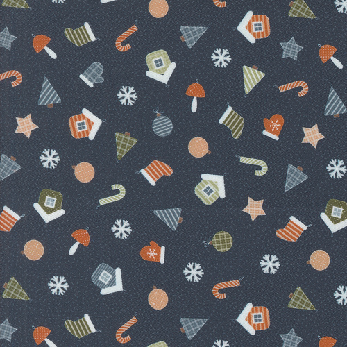 Purrfect Christmas Midnight 39046 16 Handmade Ornaments Novelty Patchwork Fabric